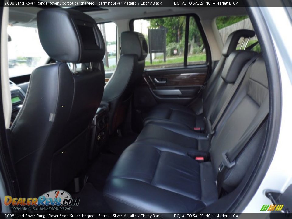 2008 Land Rover Range Rover Sport Supercharged Zermatt Silver Metallic / Ebony Black Photo #33