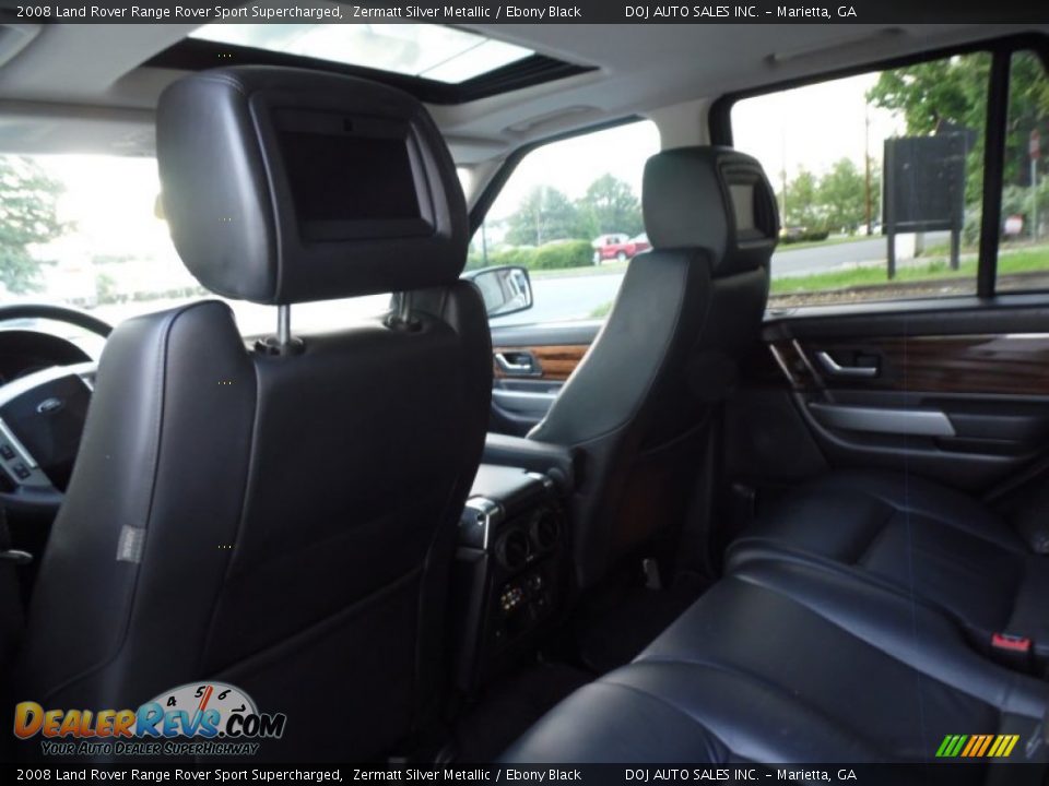2008 Land Rover Range Rover Sport Supercharged Zermatt Silver Metallic / Ebony Black Photo #34