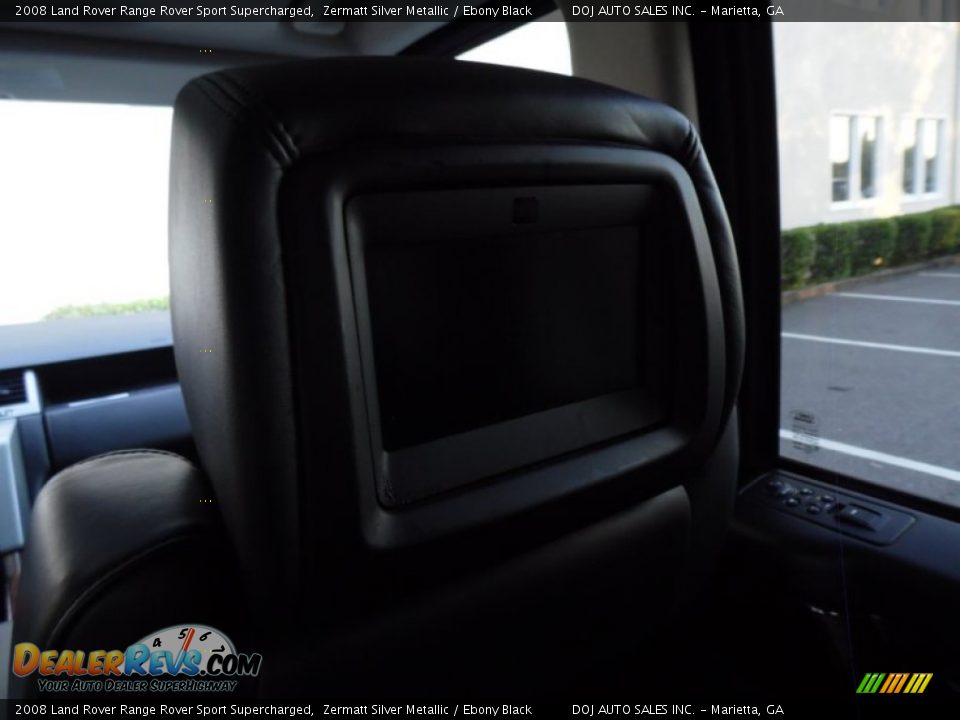 2008 Land Rover Range Rover Sport Supercharged Zermatt Silver Metallic / Ebony Black Photo #35