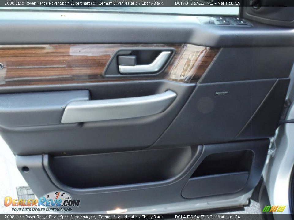 2008 Land Rover Range Rover Sport Supercharged Zermatt Silver Metallic / Ebony Black Photo #36