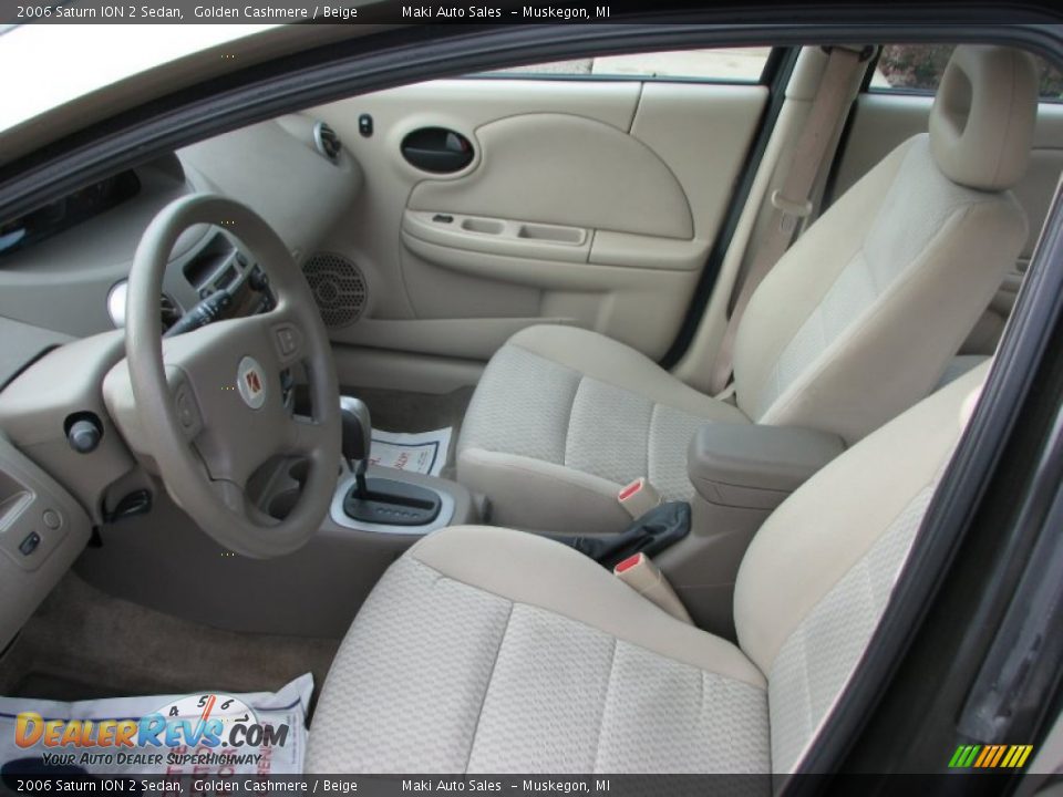 Beige Interior - 2006 Saturn ION 2 Sedan Photo #10