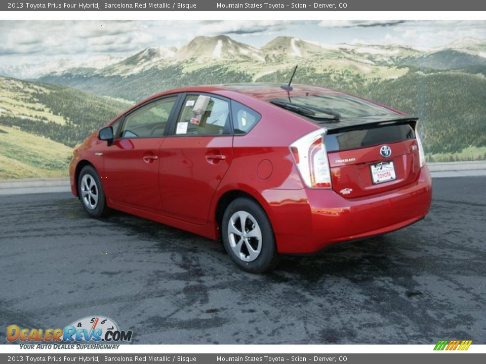 2013 Toyota Prius Four Hybrid Barcelona Red Metallic / Bisque Photo #2