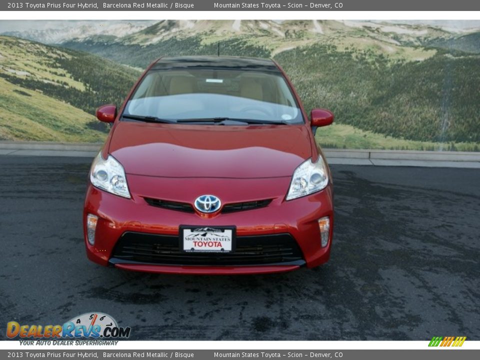 2013 Toyota Prius Four Hybrid Barcelona Red Metallic / Bisque Photo #3
