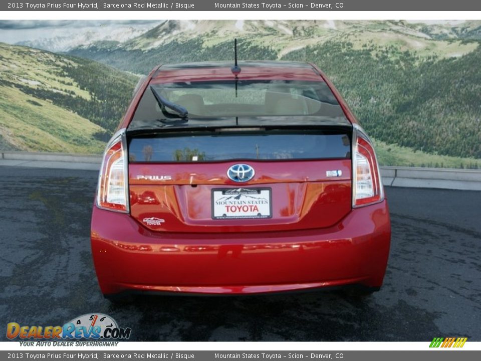 2013 Toyota Prius Four Hybrid Barcelona Red Metallic / Bisque Photo #4
