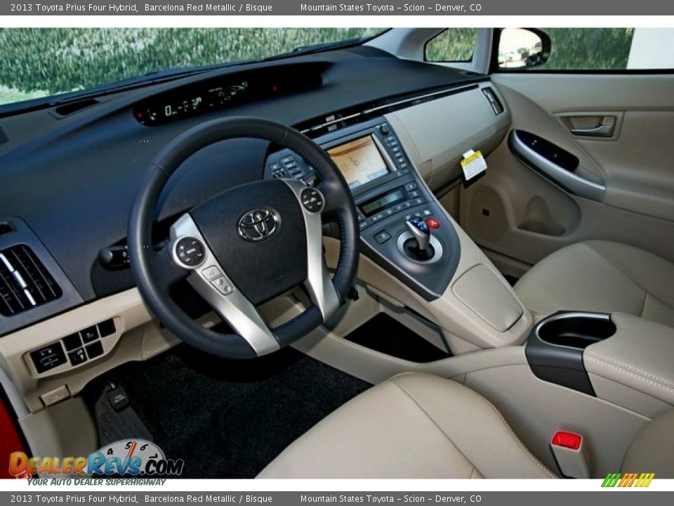 2013 Toyota Prius Four Hybrid Barcelona Red Metallic / Bisque Photo #5