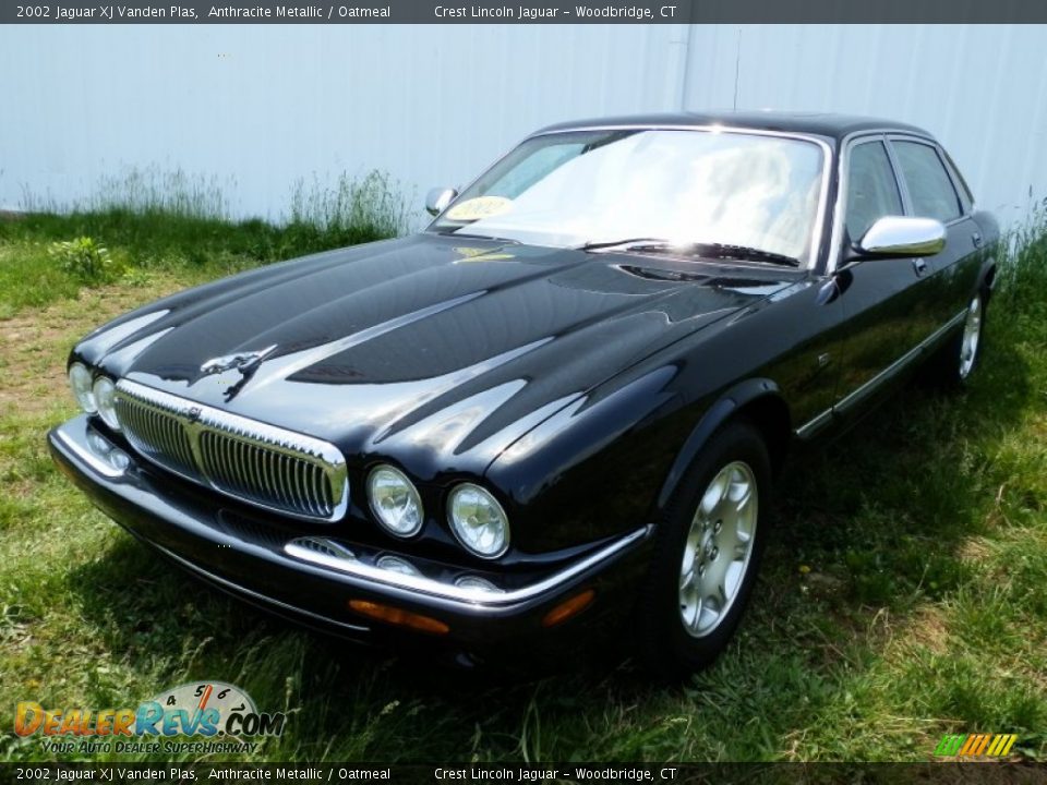 2002 Jaguar XJ Vanden Plas Anthracite Metallic / Oatmeal Photo #1