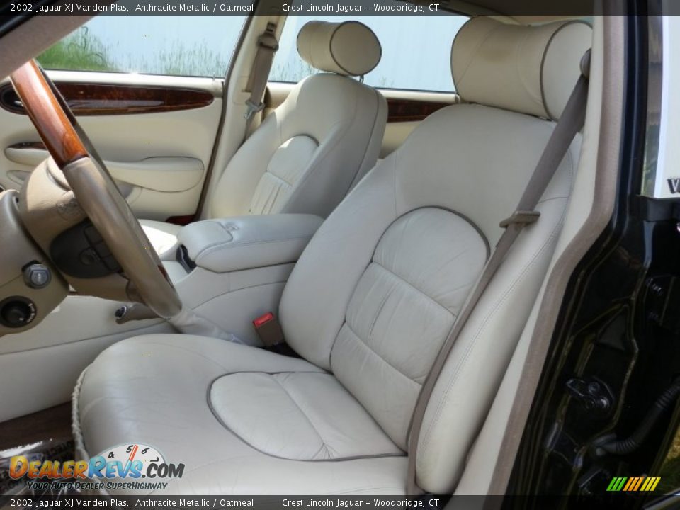 2002 Jaguar XJ Vanden Plas Anthracite Metallic / Oatmeal Photo #8