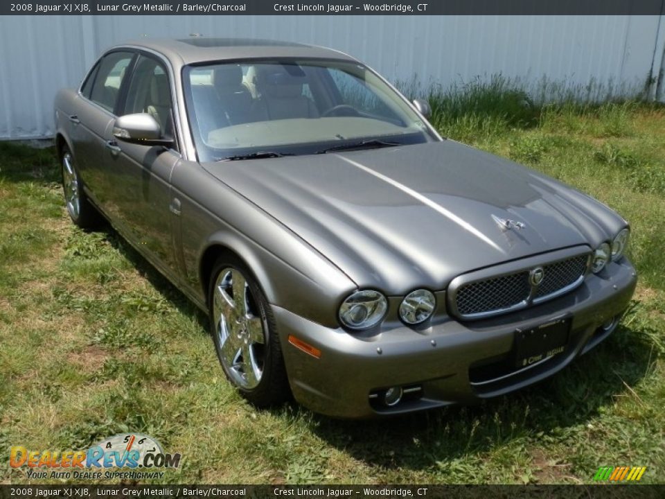 2008 Jaguar XJ XJ8 Lunar Grey Metallic / Barley/Charcoal Photo #3