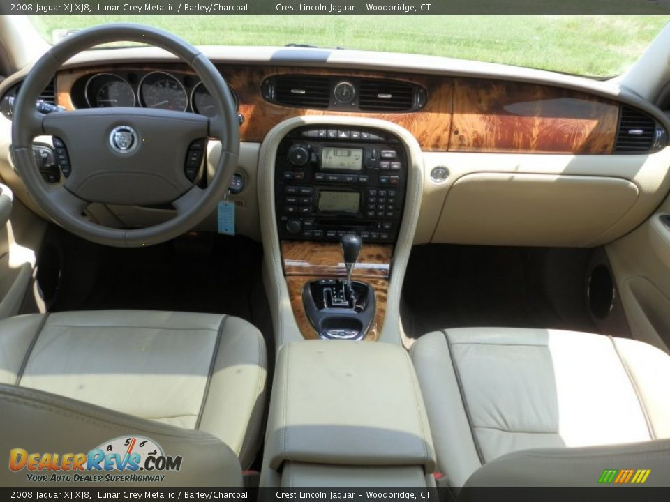 2008 Jaguar XJ XJ8 Lunar Grey Metallic / Barley/Charcoal Photo #10