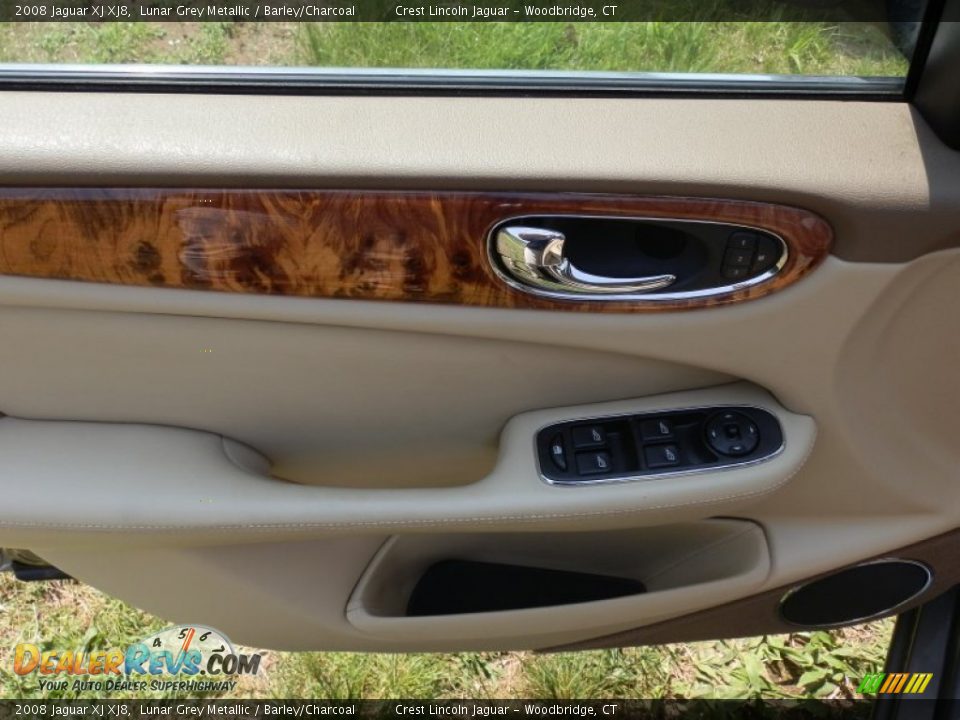 2008 Jaguar XJ XJ8 Lunar Grey Metallic / Barley/Charcoal Photo #12