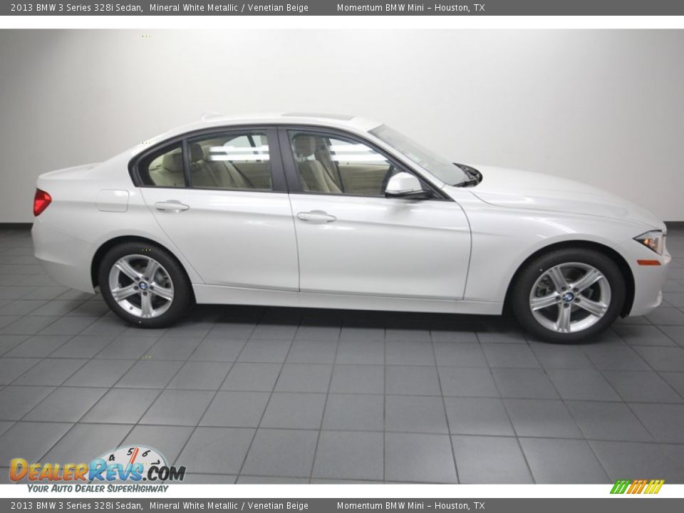 2013 BMW 3 Series 328i Sedan Mineral White Metallic / Venetian Beige Photo #2