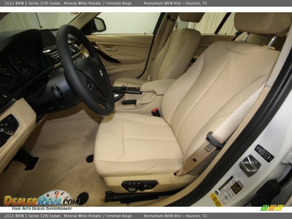 2013 BMW 3 Series 328i Sedan Mineral White Metallic / Venetian Beige Photo #3