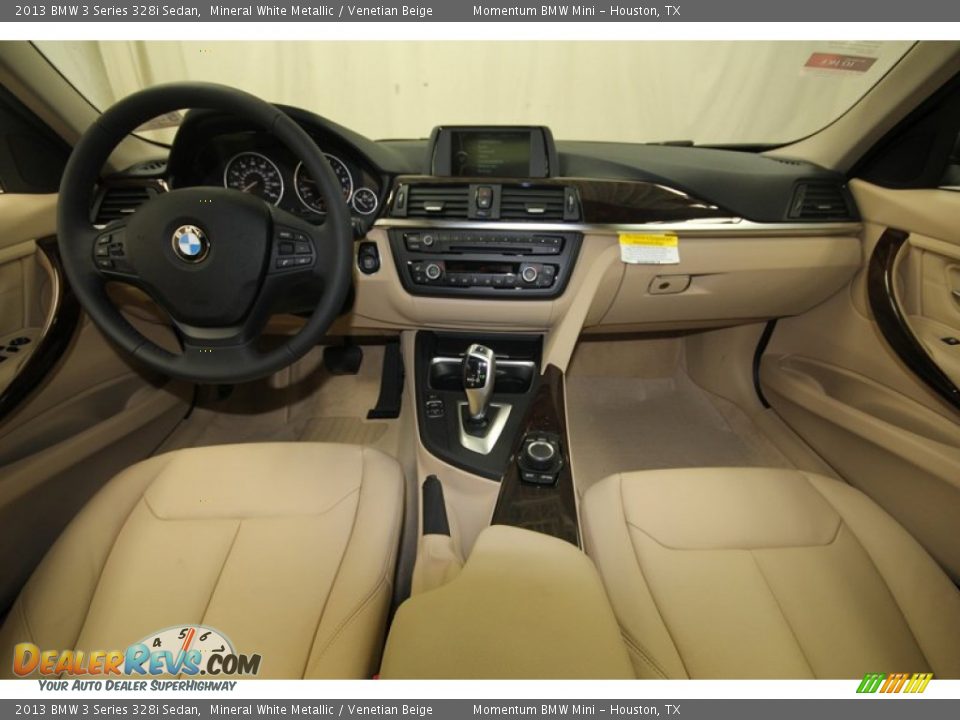 2013 BMW 3 Series 328i Sedan Mineral White Metallic / Venetian Beige Photo #4