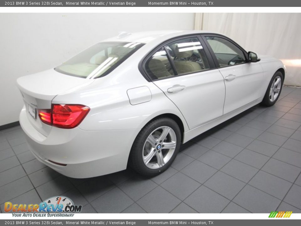 2013 BMW 3 Series 328i Sedan Mineral White Metallic / Venetian Beige Photo #8