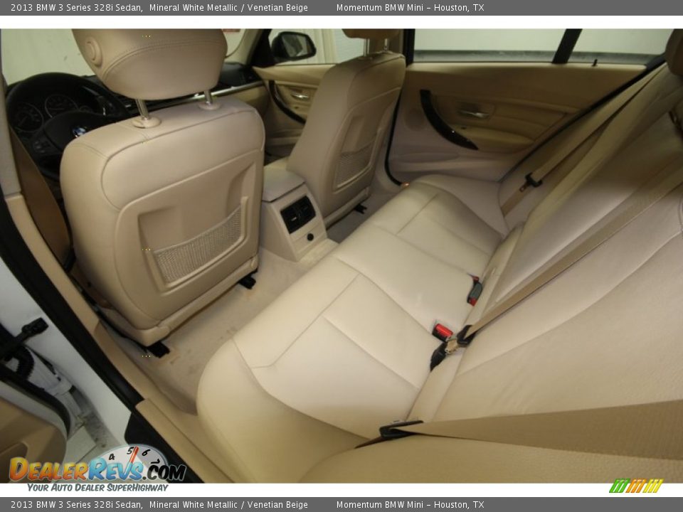 2013 BMW 3 Series 328i Sedan Mineral White Metallic / Venetian Beige Photo #26