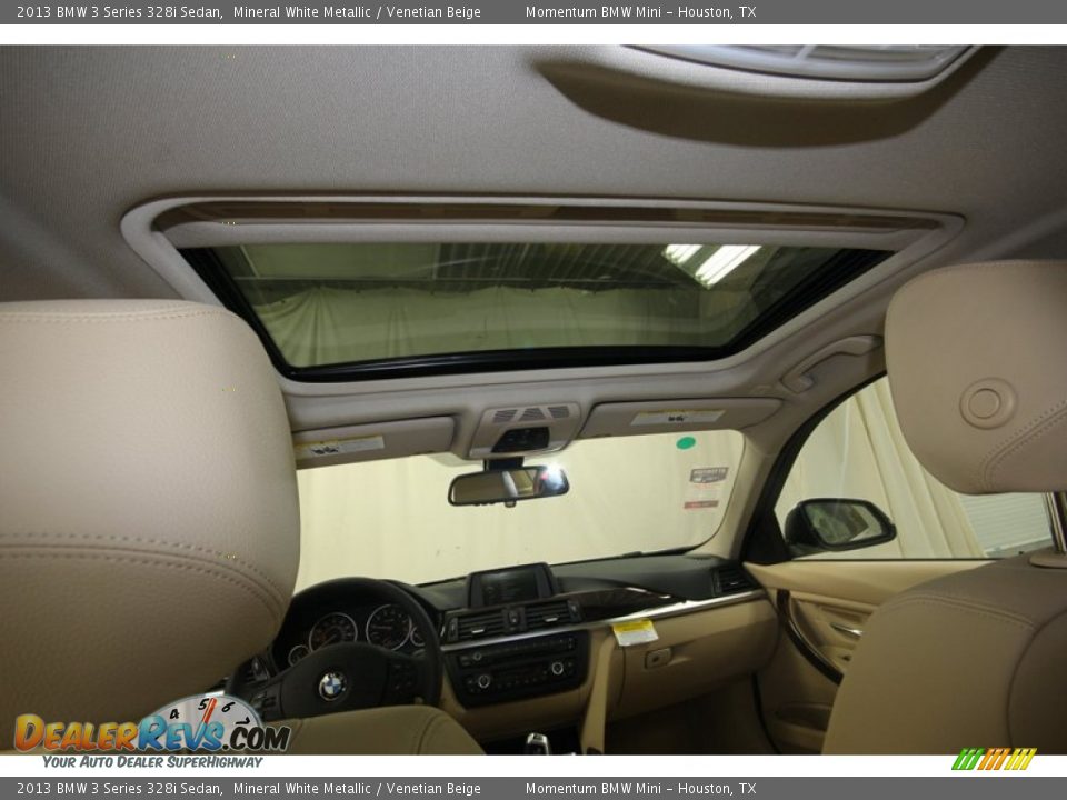 2013 BMW 3 Series 328i Sedan Mineral White Metallic / Venetian Beige Photo #29