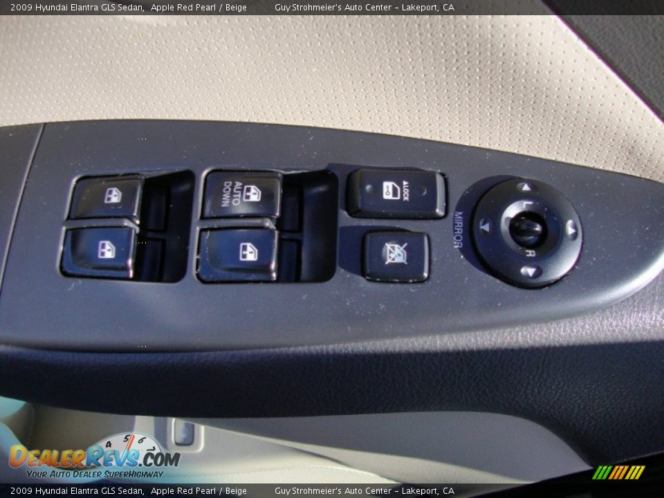 2009 Hyundai Elantra GLS Sedan Apple Red Pearl / Beige Photo #10