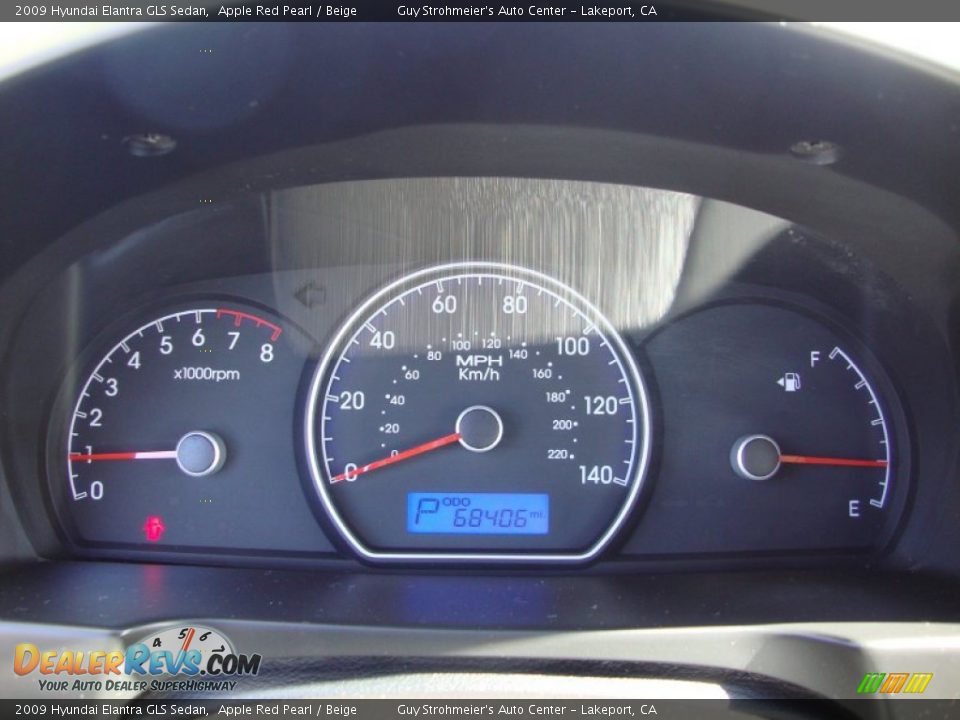 2009 Hyundai Elantra GLS Sedan Apple Red Pearl / Beige Photo #12