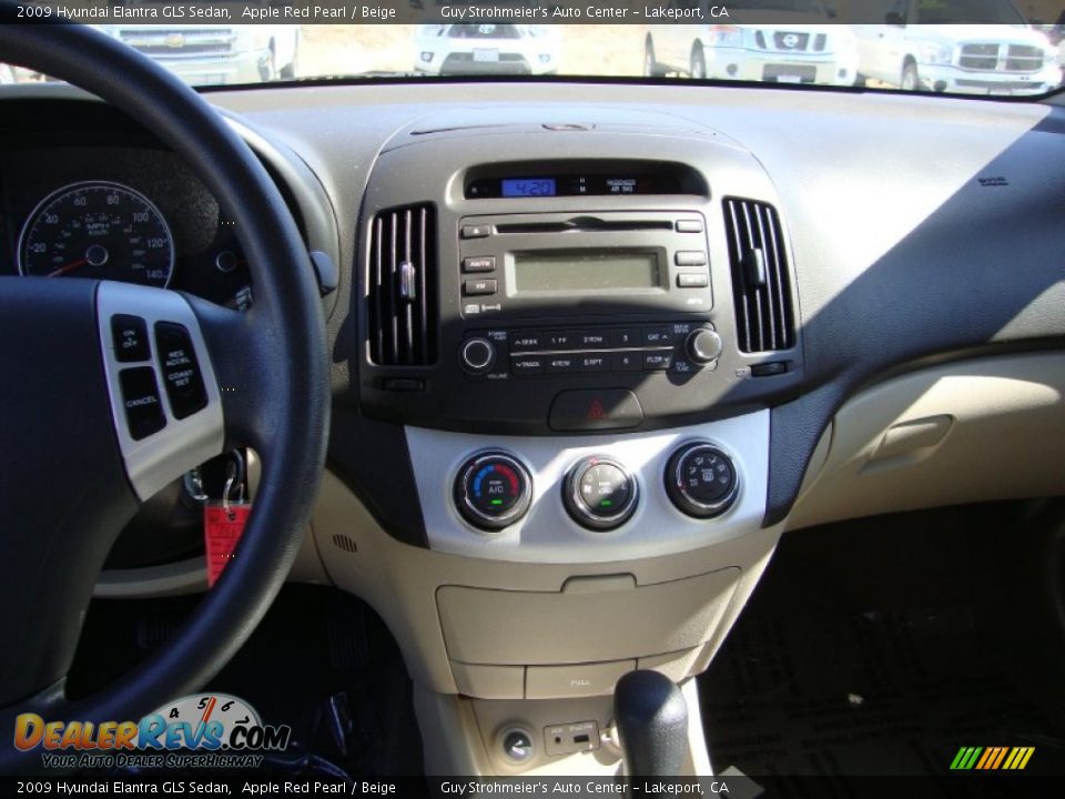 2009 Hyundai Elantra GLS Sedan Apple Red Pearl / Beige Photo #14