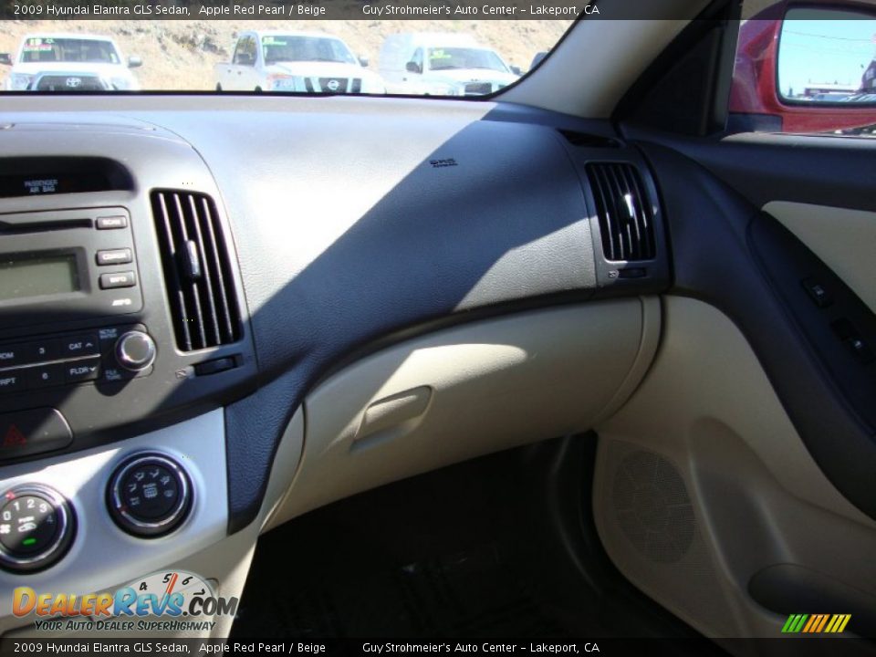 2009 Hyundai Elantra GLS Sedan Apple Red Pearl / Beige Photo #15