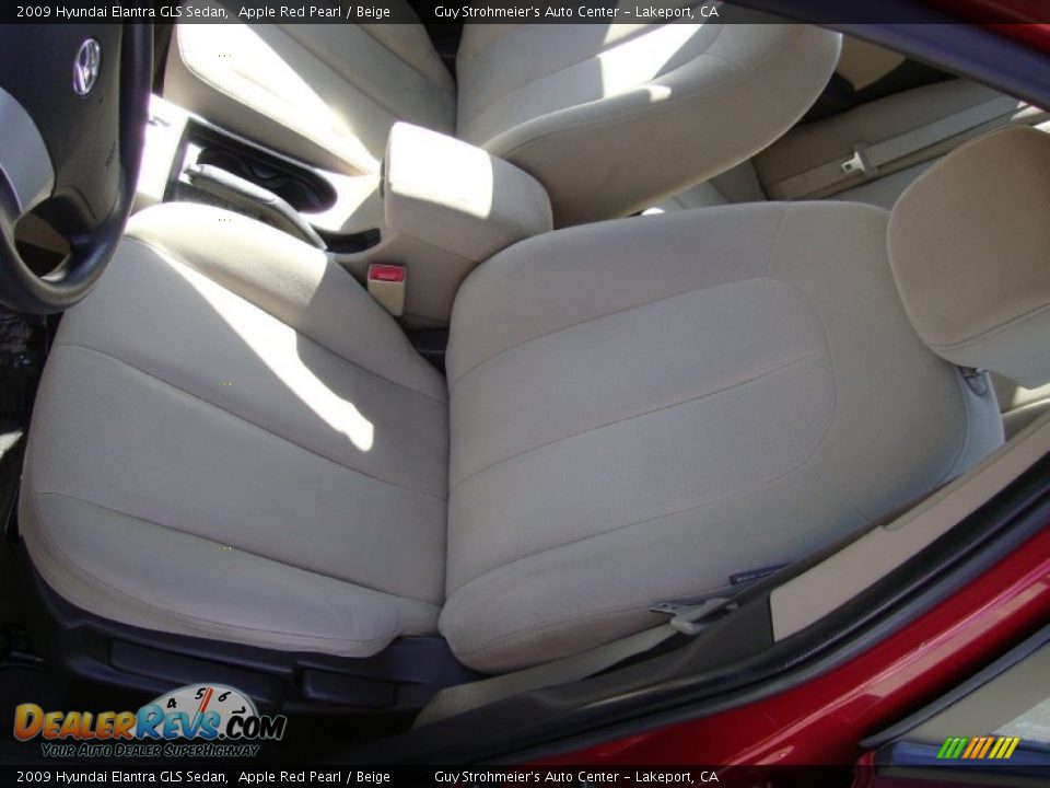 2009 Hyundai Elantra GLS Sedan Apple Red Pearl / Beige Photo #19