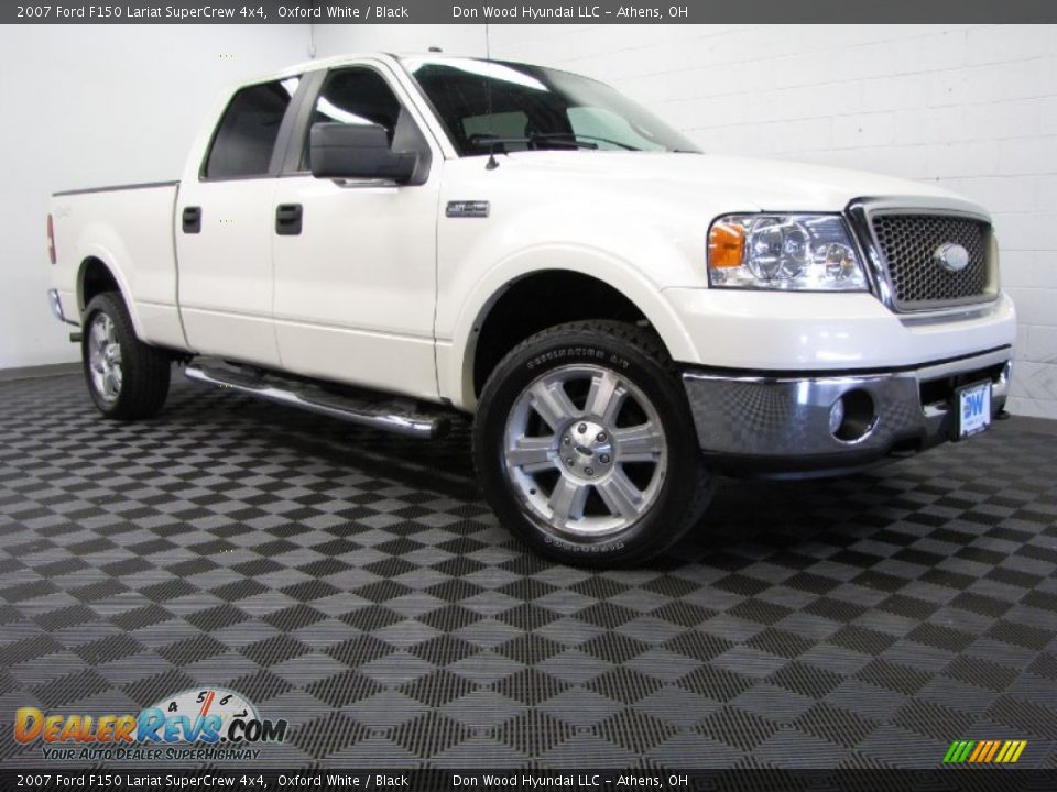 2007 Ford F150 Lariat SuperCrew 4x4 Oxford White / Black Photo #1