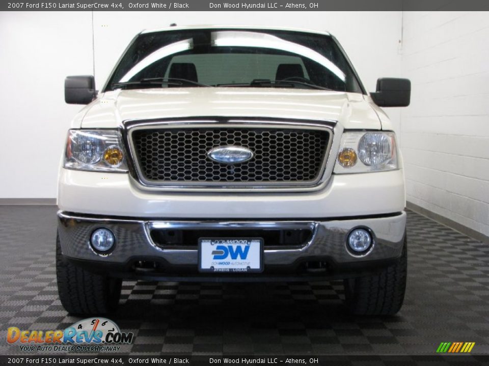 2007 Ford F150 Lariat SuperCrew 4x4 Oxford White / Black Photo #2