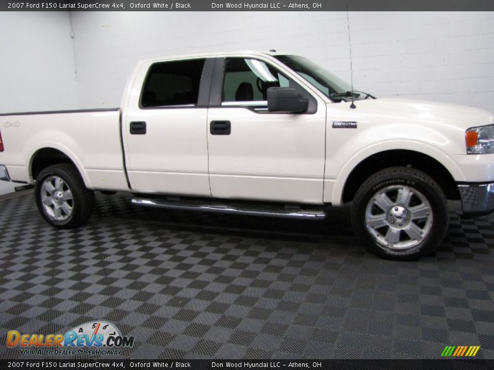 2007 Ford F150 Lariat SuperCrew 4x4 Oxford White / Black Photo #3
