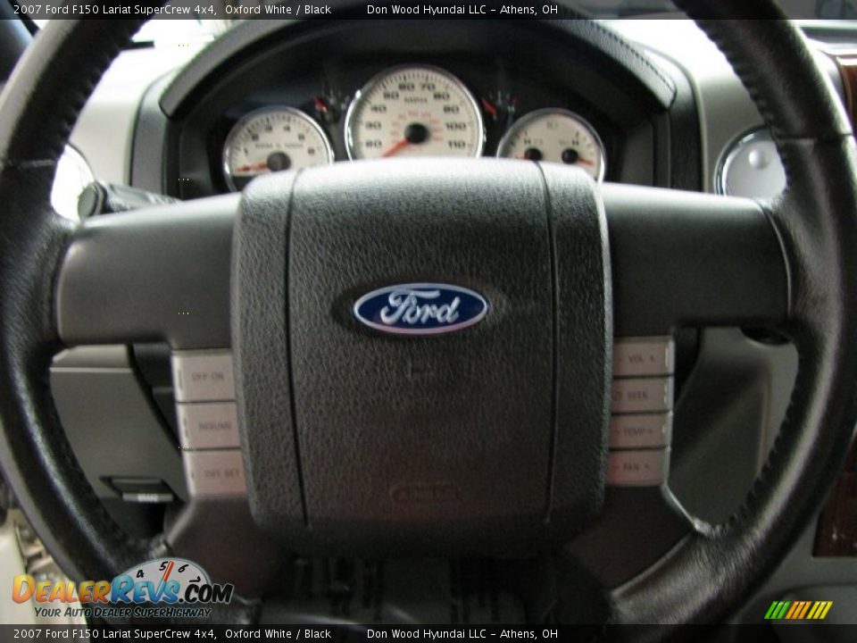 2007 Ford F150 Lariat SuperCrew 4x4 Oxford White / Black Photo #16