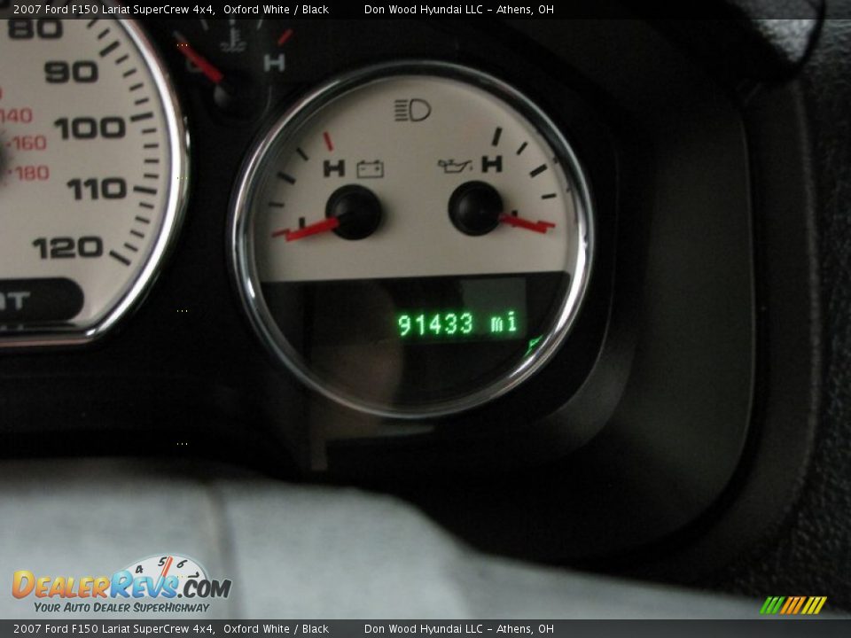 2007 Ford F150 Lariat SuperCrew 4x4 Oxford White / Black Photo #20