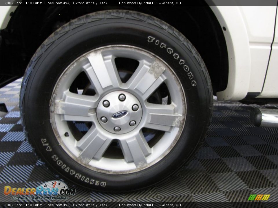 2007 Ford F150 Lariat SuperCrew 4x4 Oxford White / Black Photo #24