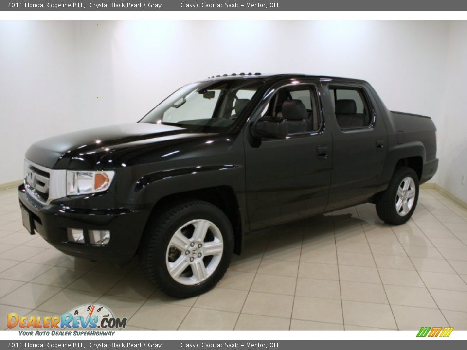 2011 Honda Ridgeline RTL Crystal Black Pearl / Gray Photo #3