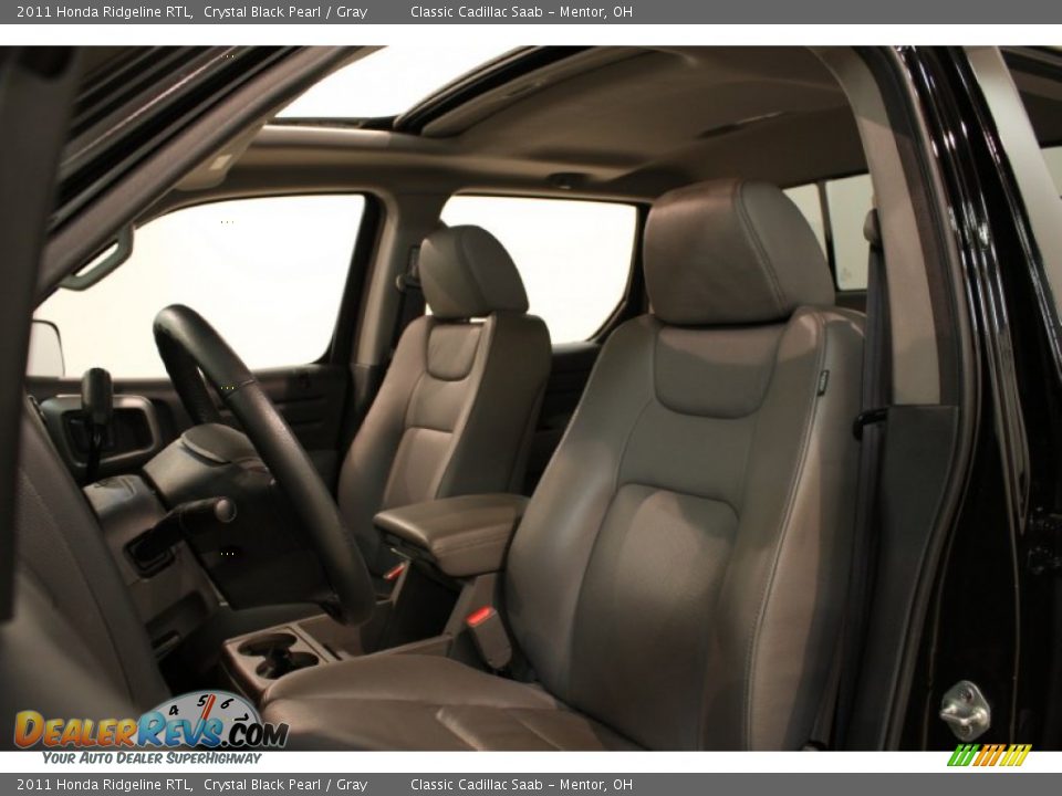 2011 Honda Ridgeline RTL Crystal Black Pearl / Gray Photo #8
