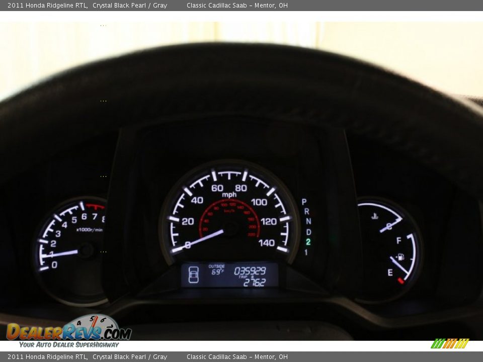 2011 Honda Ridgeline RTL Crystal Black Pearl / Gray Photo #10