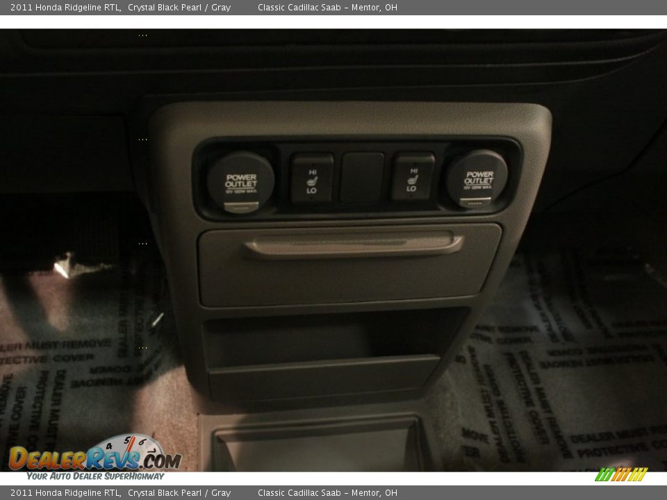 2011 Honda Ridgeline RTL Crystal Black Pearl / Gray Photo #13