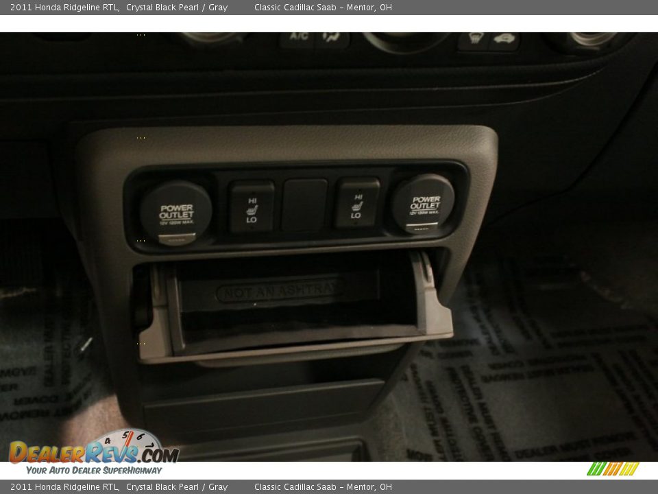 2011 Honda Ridgeline RTL Crystal Black Pearl / Gray Photo #14