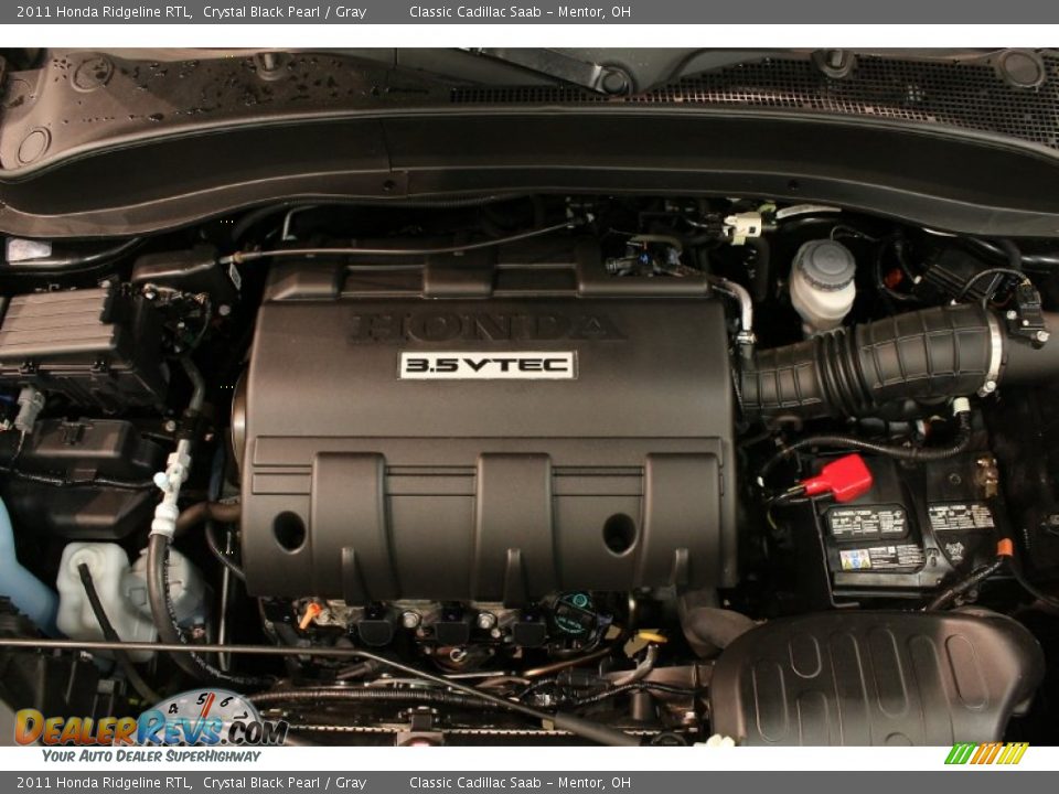 2011 Honda Ridgeline RTL Crystal Black Pearl / Gray Photo #22