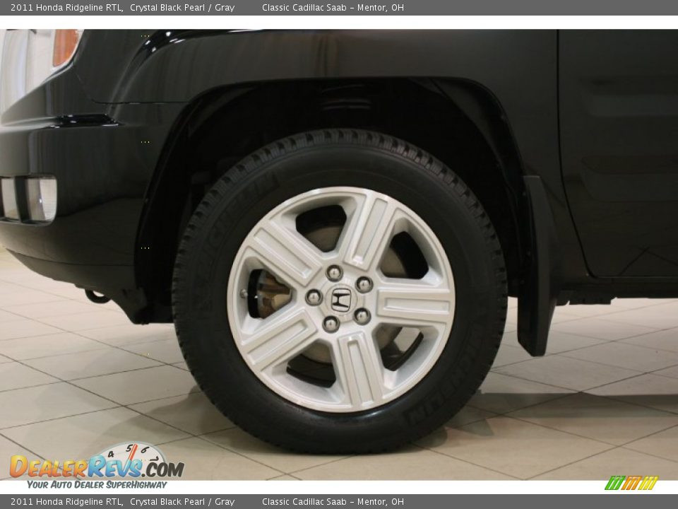 2011 Honda Ridgeline RTL Crystal Black Pearl / Gray Photo #23