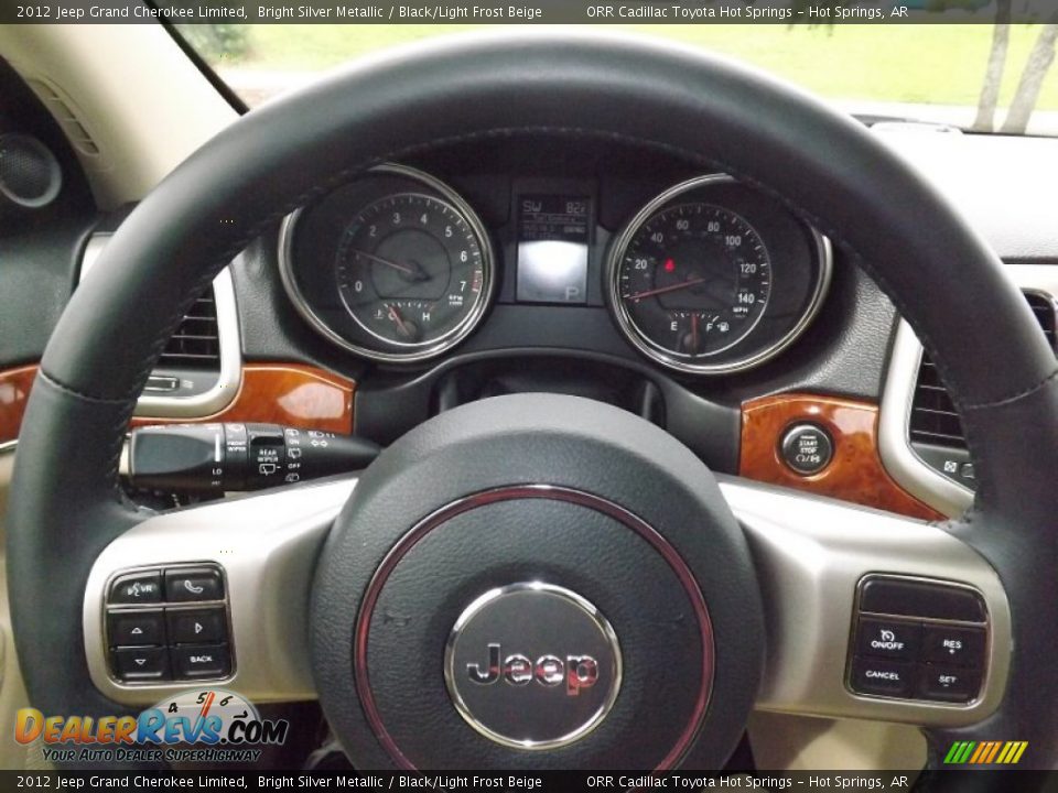 2012 Jeep Grand Cherokee Limited Bright Silver Metallic / Black/Light Frost Beige Photo #21