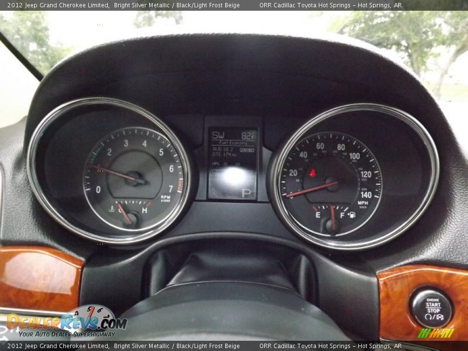2012 Jeep Grand Cherokee Limited Bright Silver Metallic / Black/Light Frost Beige Photo #22