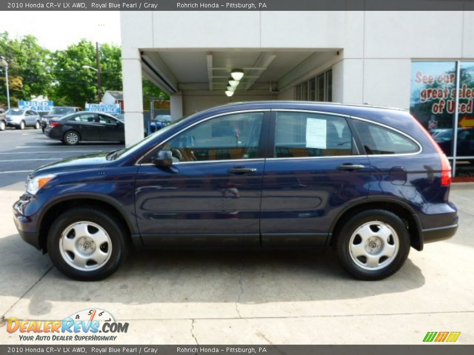2010 Honda CR-V LX AWD Royal Blue Pearl / Gray Photo #2