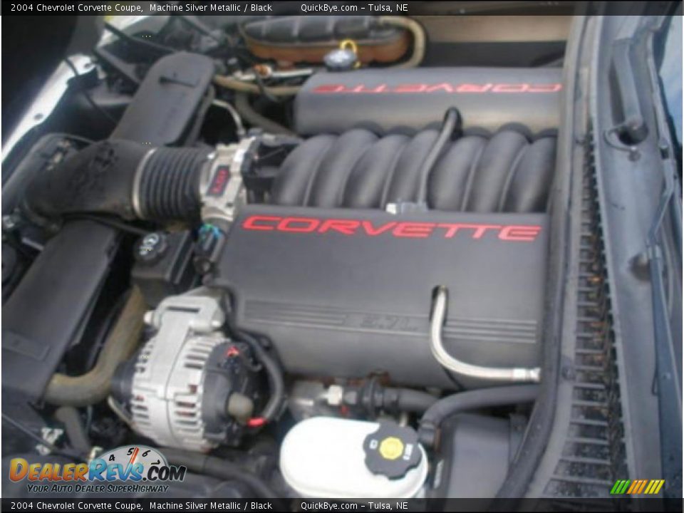 2004 Chevrolet Corvette Coupe Machine Silver Metallic / Black Photo #7