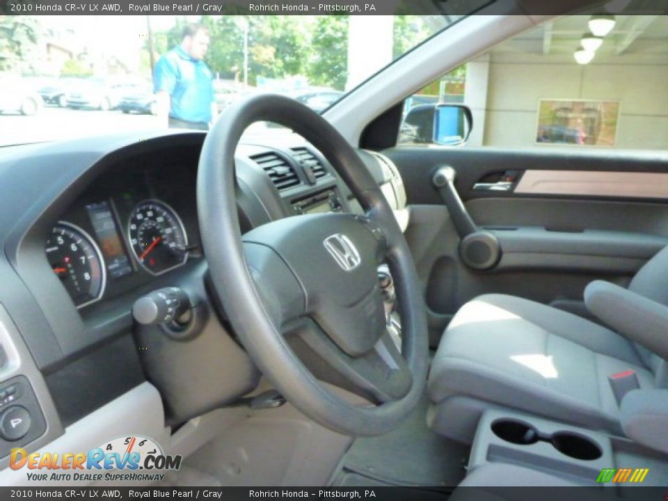 2010 Honda CR-V LX AWD Royal Blue Pearl / Gray Photo #7