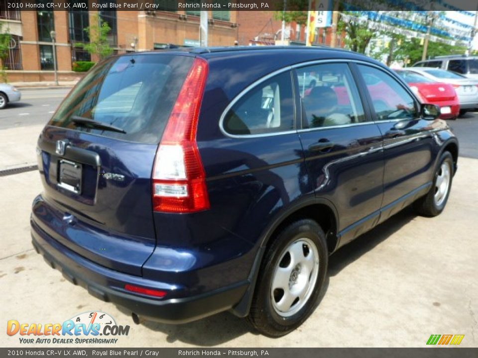 2010 Honda CR-V LX AWD Royal Blue Pearl / Gray Photo #11