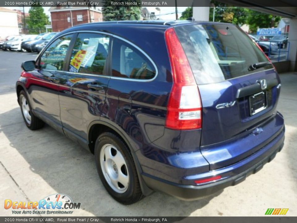 2010 Honda CR-V LX AWD Royal Blue Pearl / Gray Photo #12
