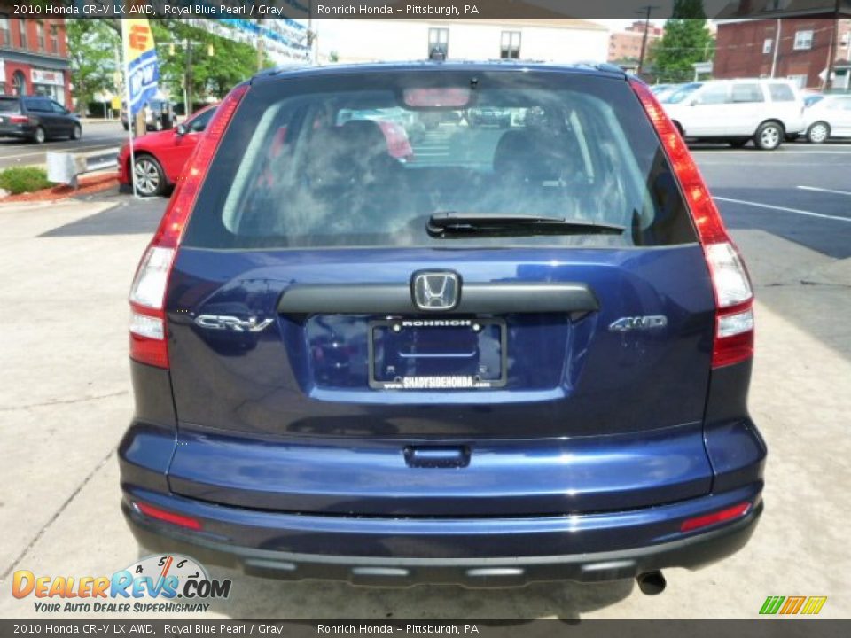2010 Honda CR-V LX AWD Royal Blue Pearl / Gray Photo #16