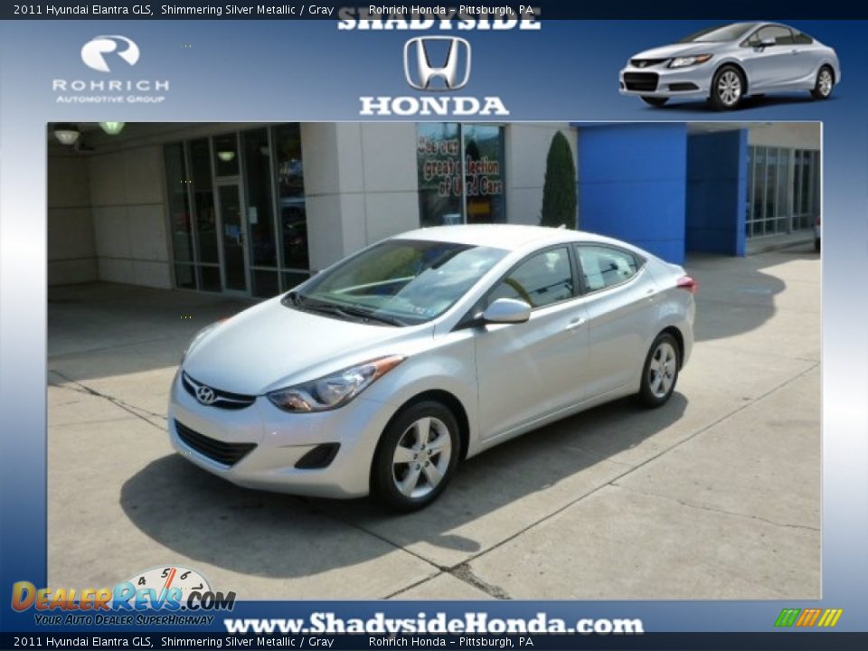 2011 Hyundai Elantra GLS Shimmering Silver Metallic / Gray Photo #1