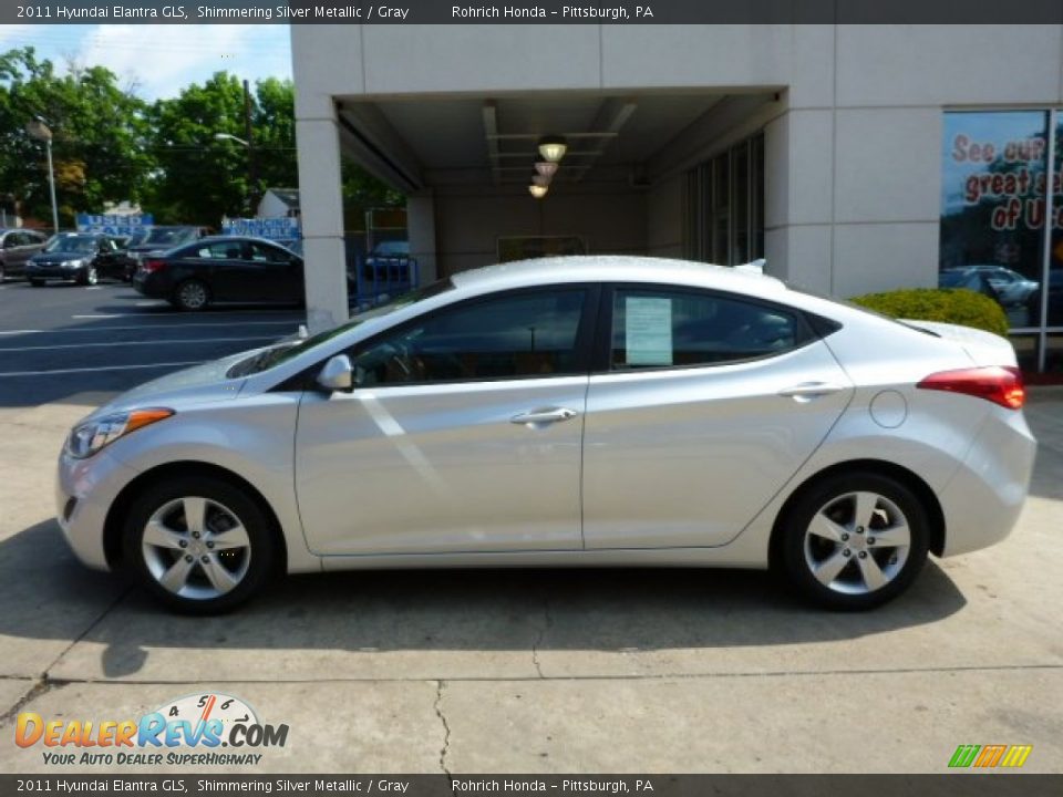 2011 Hyundai Elantra GLS Shimmering Silver Metallic / Gray Photo #2