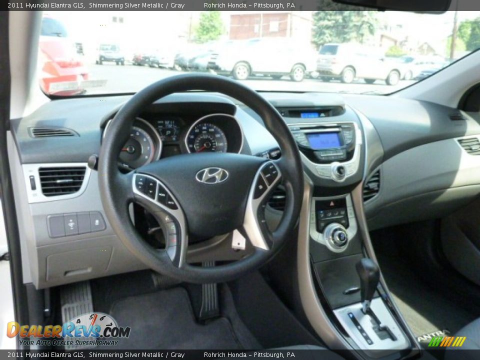 2011 Hyundai Elantra GLS Shimmering Silver Metallic / Gray Photo #6