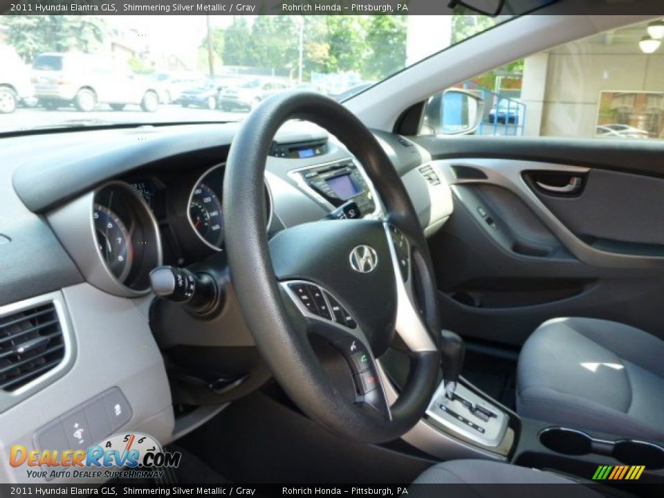 2011 Hyundai Elantra GLS Shimmering Silver Metallic / Gray Photo #7